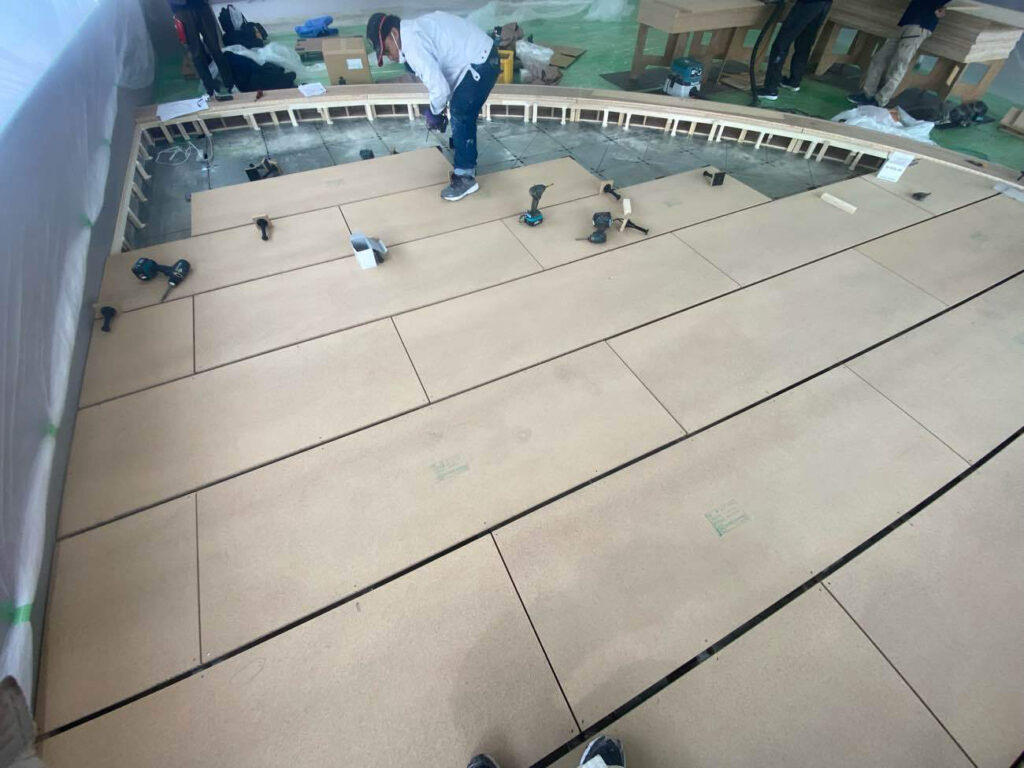 マンション 1日置床工事 乾式二重床(横浜市西区)