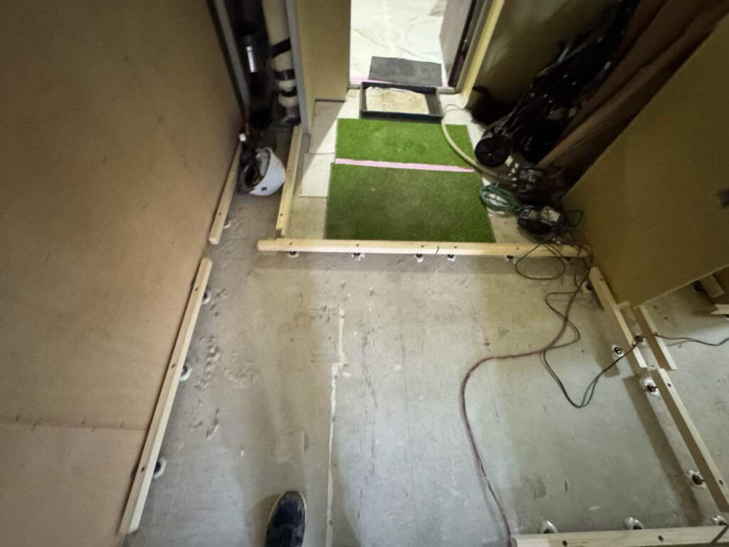 マンション　１日置床工事　乾式二重床（東京都千代田区）