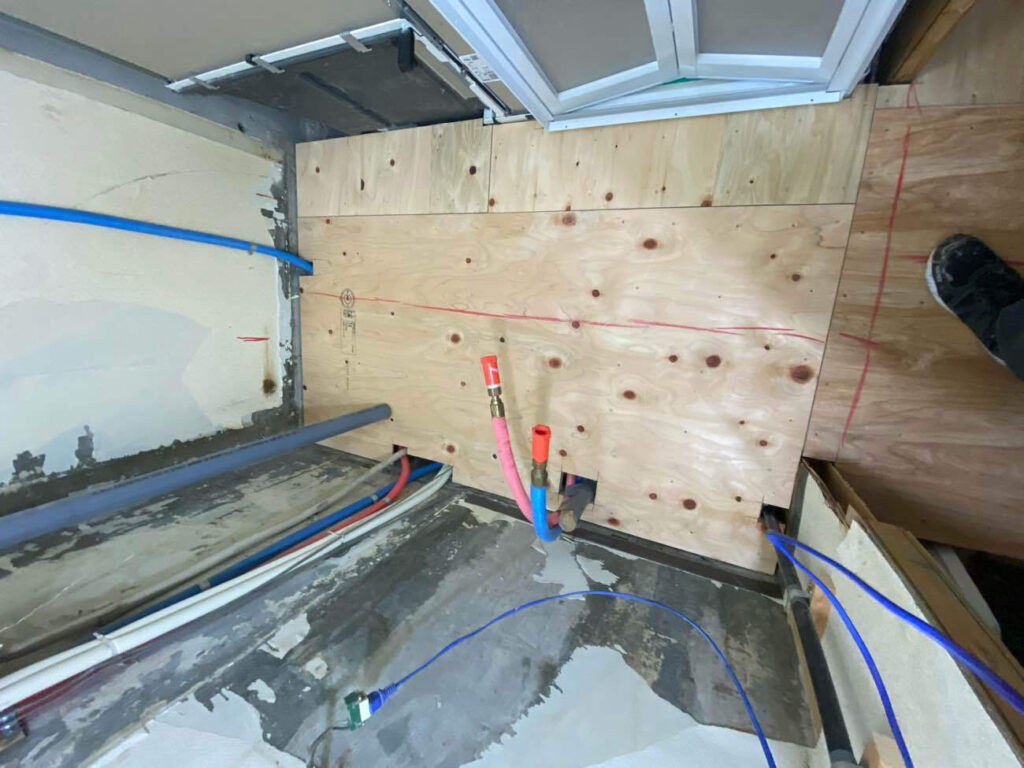 マンション　１日置床工事　乾式二重床（横浜市神奈川区）