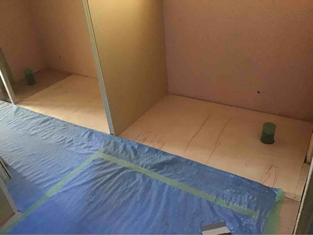 マンション　１日置床工事　乾式二重床（東京都世田谷区）