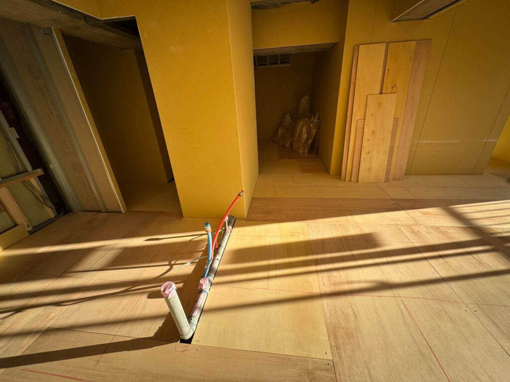 マンション　１日置床工事　乾式二重床（東京都千代田区）