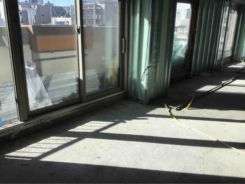マンション 1日置床工事 乾式二重床(東京都品川区)