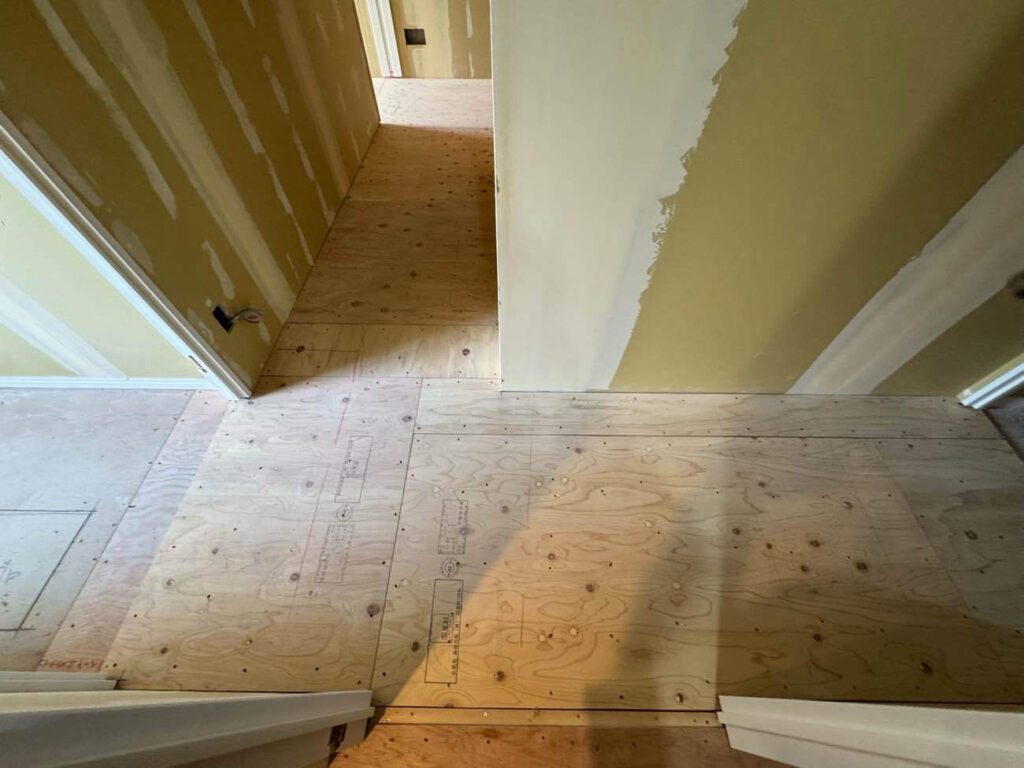 マンション　置床工事　乾式二重床（東京都目黒区）