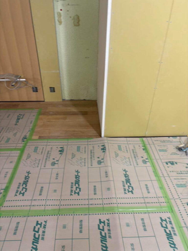 マンション　置床工事　乾式二重床（東京都杉並区）