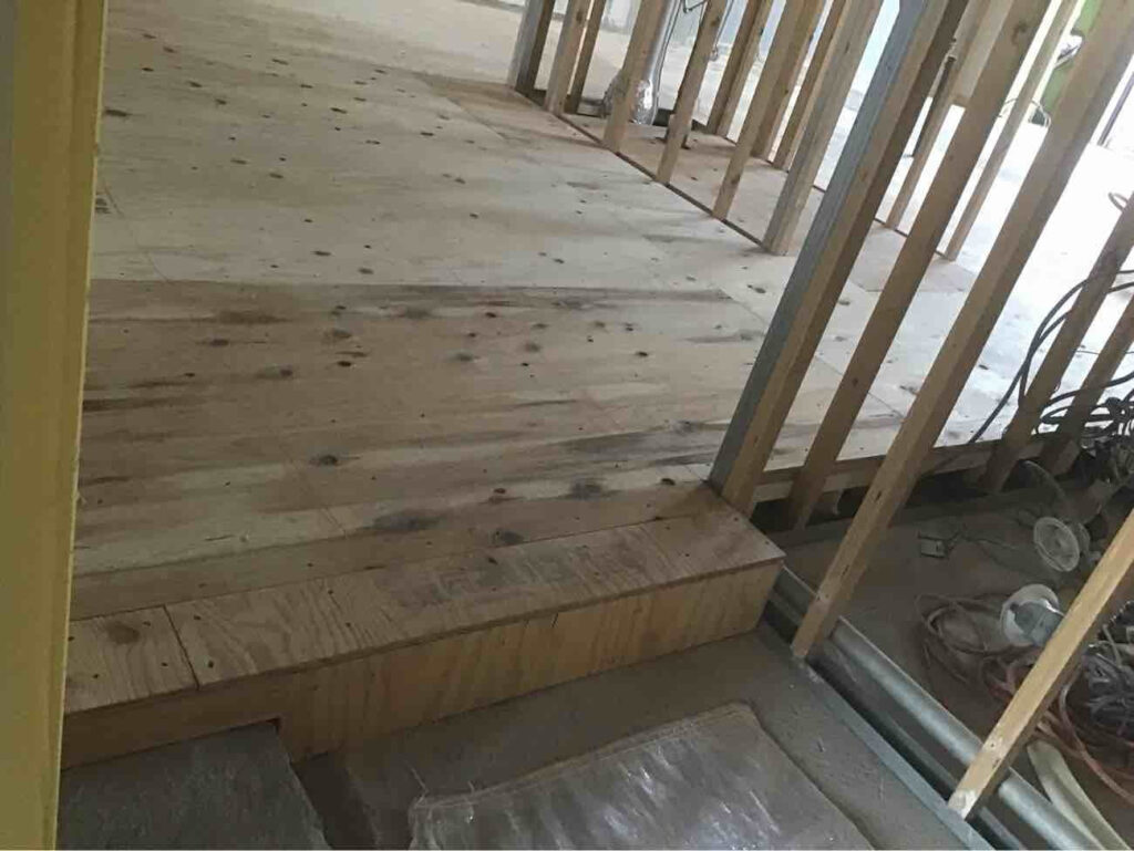 マンション　１日置床工事　乾式二重床（東京都渋谷区）
