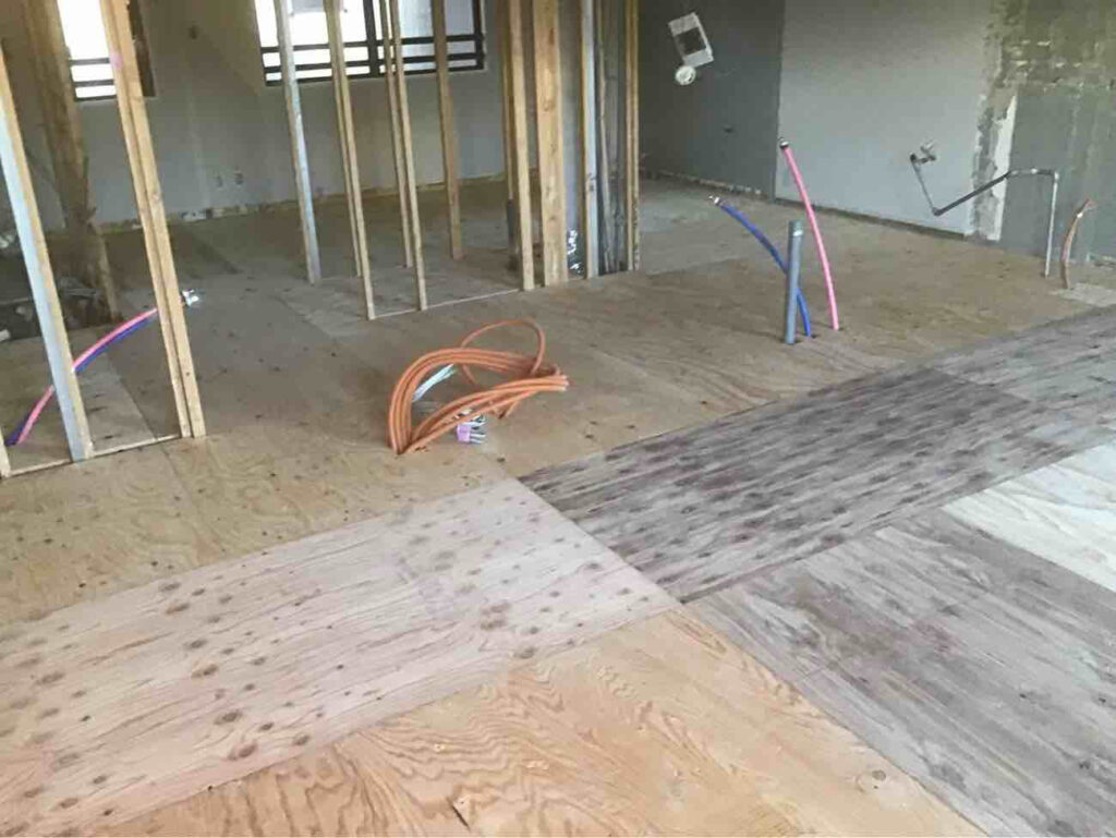 マンション　１日置床工事　乾式二重床（東京都渋谷区）