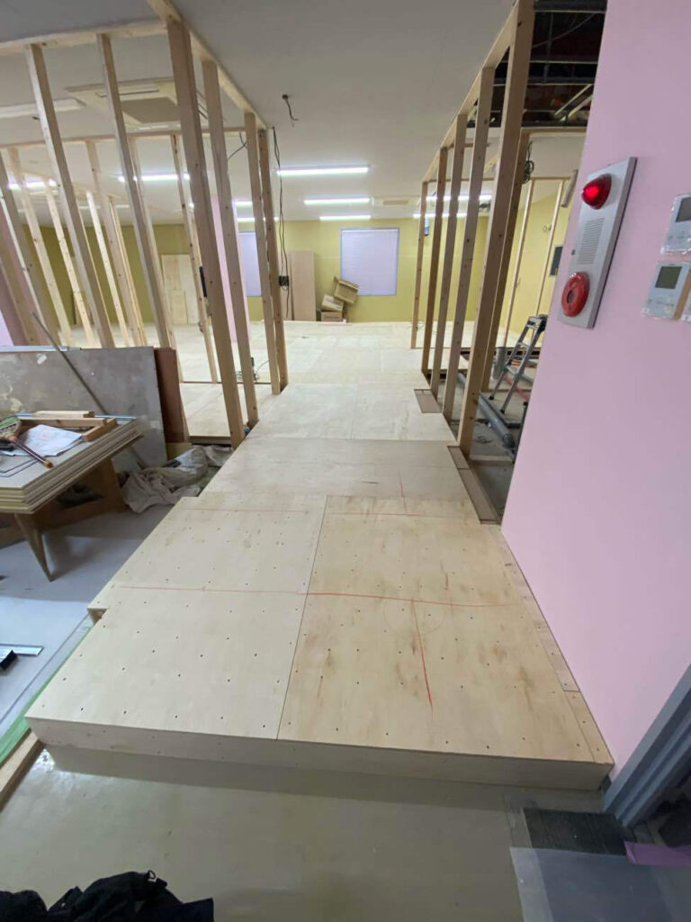 マンション 置床工事 乾式二重床(東京都葛飾区)