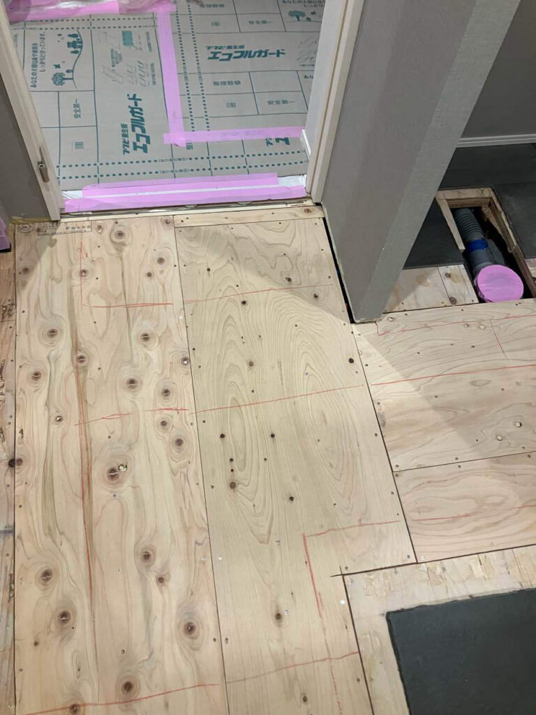 マンション 置床工事 乾式二重床(東京都世田谷区)