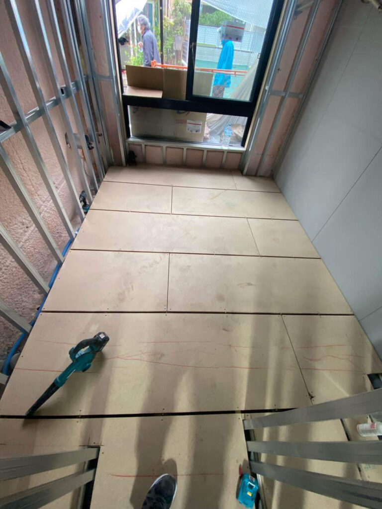 マンション 置床工事 乾式二重床(東京都新宿区)