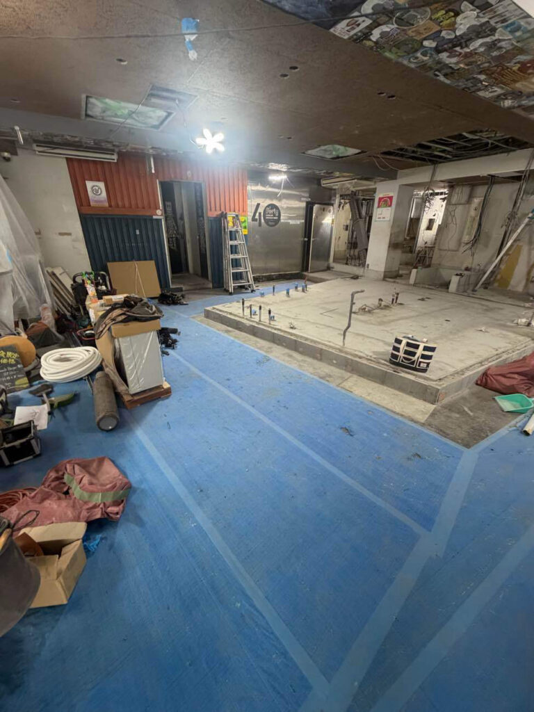 マンション　置床工事　乾式二重床（東京都渋谷区）