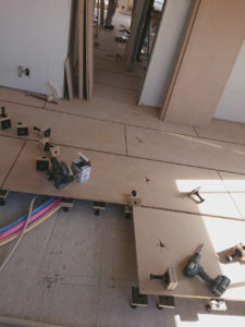 マンション １日置床工事 乾式二重床（東京都足立区）