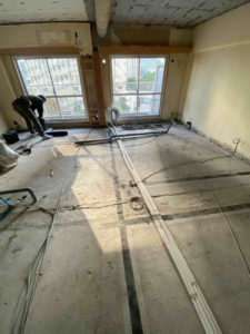 マンション 置床工事 フリーフロアCP（東京都品川区）