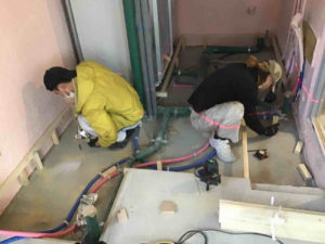 マンション 新築工事 乾式二重床（東京都新宿区）