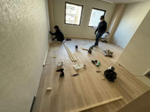 店舗　置床工事　フリーフロアCP（東京都江戸川区）