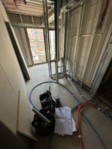 マンション　置床工事　乾式二重床（東京都葛飾区）