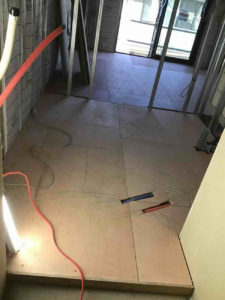 マンション　置床工事　乾式二重床（東京都葛飾区）