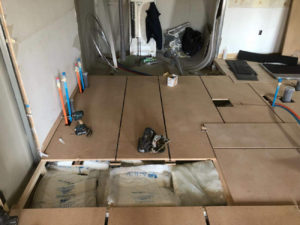 マンション　置床工事　フリーフロアCP（東京都世田谷区）