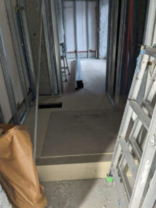 マンション　置床工事　乾式二重床（横浜市西区）