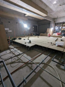 クリニック新装　置床工事　乾式二重床（神奈川県横浜市港南区）