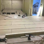 シュミレーションゴルフ店舗　置床工事　乾式二重床（東京都大田区）