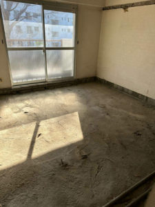 マンション　置床工事　乾式二重床（横浜市港北区）