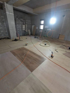 クリニック新装　置床工事　乾式二重床（神奈川県横浜市港南区）