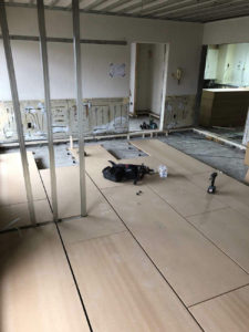 マンション　置床工事　乾式二重床（神奈川県横浜市青葉区）