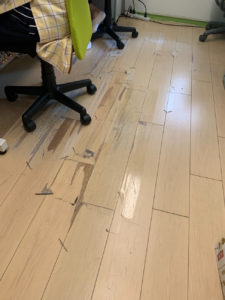 保育園　置床工事　フロアタイル床工事（東京都板橋区）