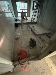 マンション　置床工事　乾式二重床（神奈川県横浜市西区）