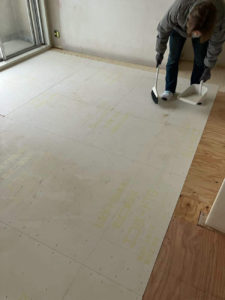マンション　置床工事　フリーフロアCP（東京都目黒区）