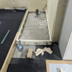 シュミレーションゴルフ店舗　置床工事　パーチクルボード（東京都文京区）