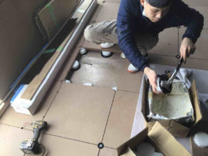 店舗　OAフロア工事　LM2000（埼玉県上尾市）