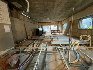 マンション　置床工事　乾式二重床（東京都世田谷区）