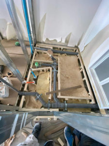 マンション改修　置床工事　フリーフロアCP（神奈川県厚木市）