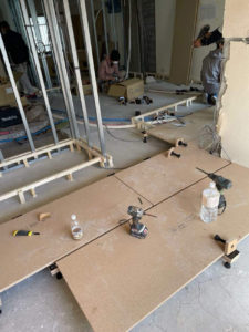 マンション　OAフロア工事（横浜市神奈川区）