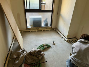 マンション　置床工事　乾式二重床（神奈川県逗子市）