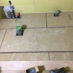 店舗　夜間工事　置床工事　乾式二重床（東京都新宿区）