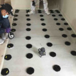 店舗　置床工事　プラ束置床（神奈川県茅ケ崎市）