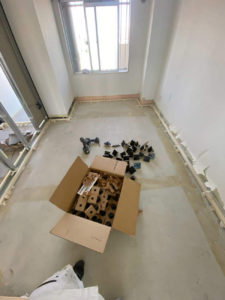 マンション改修　置床工事　フリーフロアCP（神奈川県厚木市）