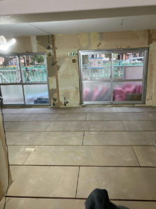 マンション　置床工事　フリーフロアCP（東京都足立区）