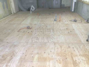 マンション　１日置床工事　フリーフロアCP（東京都港区）