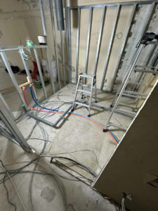 マンション　置床工事　フリーフロアCP（東京都足立区）