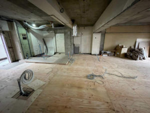 マンション　１日置床工事　フリーフロアCP（東京都港区）