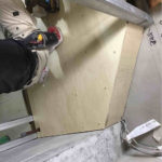 店舗　置床工事　乾式二重床（東京都渋谷区）