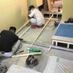 店舗　置床工事　乾式二重床（東京都目黒区）
