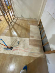 マンション　置床工事　フリーフロアCP（東京都世田谷区）