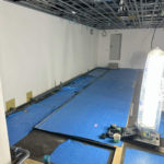 店舗　置床工事　乾式二重床（東京都中央区）