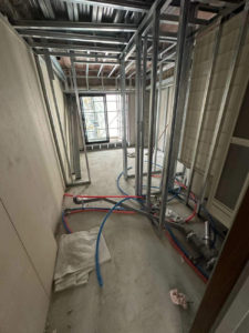 新築マンション　置床工事　乾式二重床（横浜市西区）