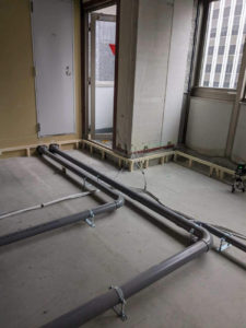 クリニック　置床工事　乾式二重床（東京都渋谷区）