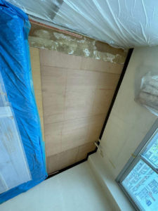 マンション　置床工事　乾式二重床（東京都港区）